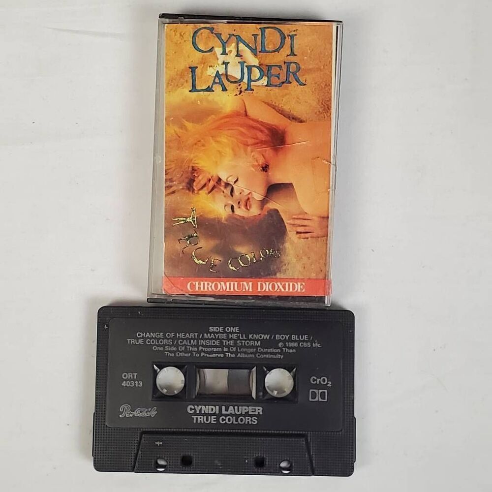 Cyndi Lauper - True Colors Cassette Tape 1986 Portrait